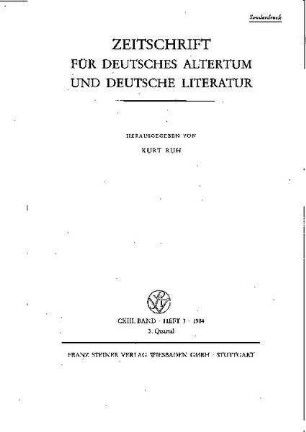 Albrecht Greule: Valenz, Satz und Text. Syntaktische Untersuchungen zum Evangelienbuch Otfrids von Weißenburg auf der Grundlage des Codex Vindobonensis