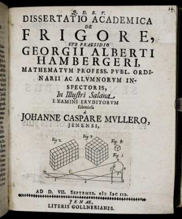 Dissertatio Academica De Frigore