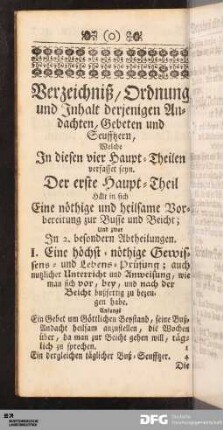 Verzeichniß, Ordnung und Inhalt [...].