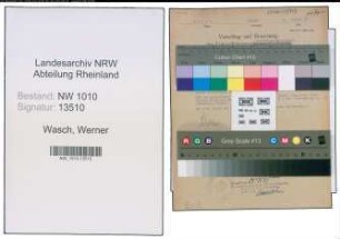 Entnazifizierung Werner Wasch , geb. 31.08.1887 ()