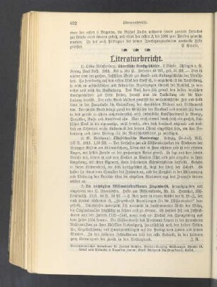 Literaturbericht