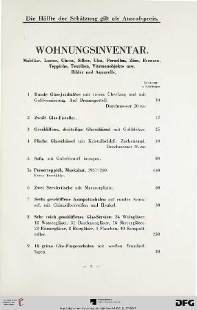Wohnungsinventar (Nr. 1-228)