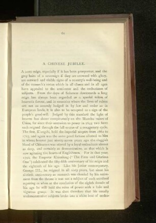A Chinese Jubilee.