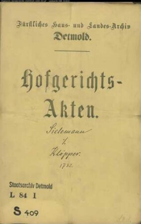 Sielemann zu Pottenhausen gegen Klöpper zu Pottenhausen - Wegeberechtigung