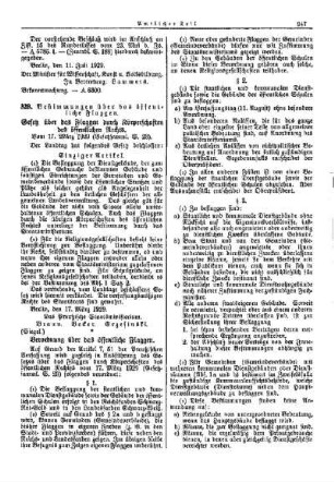 Bestimmungen über das öffentliche Flaggen : [Amtlicher Teil]