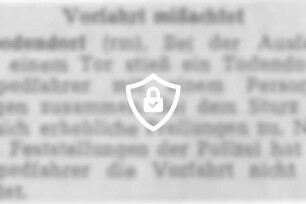 Vorfahrt mißachtet