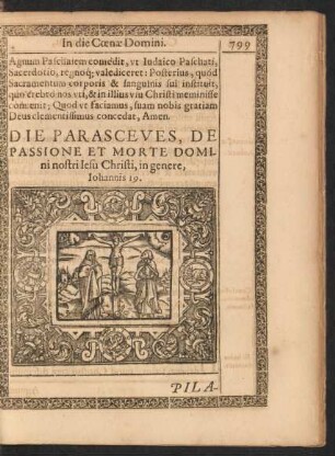 Die Parasceves, De Passione Et Morte Domini nostri Iesu Christi, in genere, Iohannis 19.