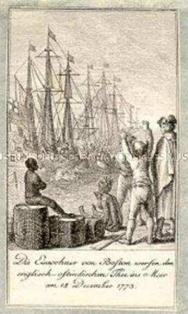 Sprengel's Nordamerikanische Revolution (1764-1783), 12 Blatt - Die Einwohner von Boston ...