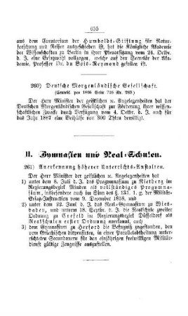Deutsche Morgenländische Gesellschaft : [I. Akademien und Universitäten]