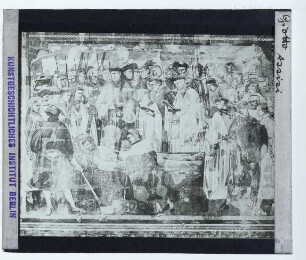 Giotto, Freskenzyklus des Leben des hl. Franziskus in der Oberkirche von Assisi,Giotto, Freskenzyklus des Leben des hl. Franziskus: Hieronymus untersucht die Stigmata