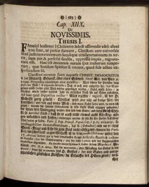 Cap. XIIX. De Novissimis.