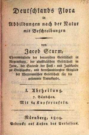Deutschlands Flora : in Abbildungen nach der Natur mit Beschreibungen. 1,28, Abt. I., Phanerogamen ; H. 28