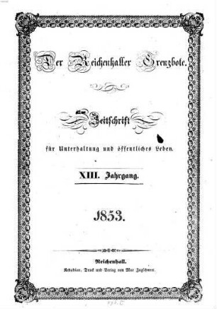 Der Grenzbote. 1853 = Jg. 13