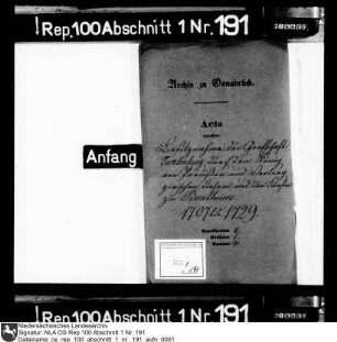 Besitznahme der Grafschaft Tecklenburg durch den König von Preußen und Vertrag zwischen diesen und dem Fürsten zu Bentheim
