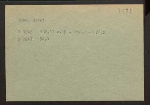 Ecke, Horst