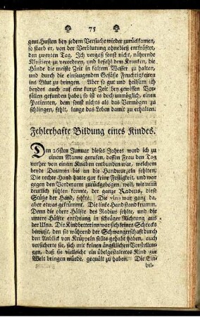 Fehlerhafte Bildung eines Kindes