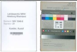 Entnazifizierung Rudolf Kuebler , geb. 24.09.1903 (Ingenieur)