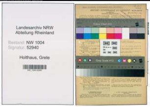 Entnazifizierung Grete Holthaus , geb. 08.04.1902 (Justizangestellte)