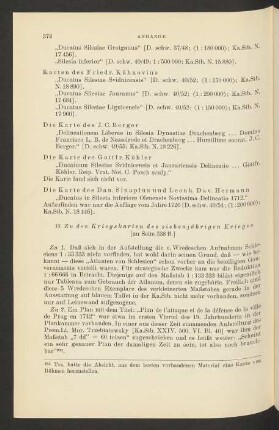 Zu den Kriegskarten des siebenjährigen Krieges