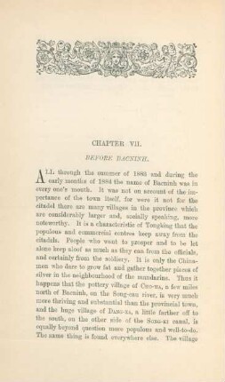 Chapter VII. Before Bacninh