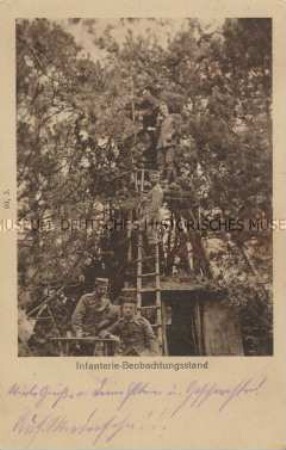 Soldaten auf einem Infanterie-Beobachtungsstand