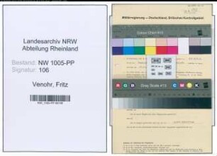 Entnazifizierung Fritz Venohr , geb. 18.07.1905 (Kaufmann)