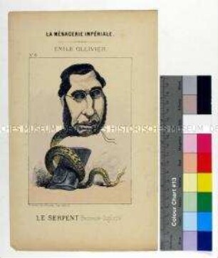 Karikatur auf Émile Ollivier aus der Serie "La Ménagerie Impériale"