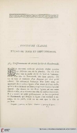 Douzième classe: Études de têtes et griffonnemens