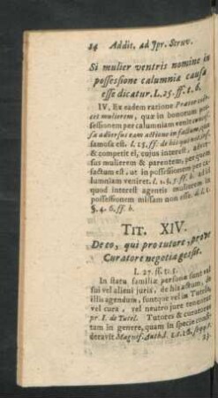 Tit. XIV. De eo, qui pro tutore, prove Curatore negotia gessit