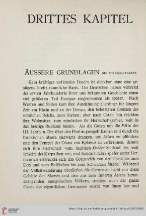 Drittes Kapitel: Äussere Grundlagen des Volksgedankens