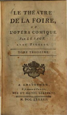 Oeuvres choisies de LeSage : Avec figures, 14. T. 3. - 590 S. : 2 Ill.