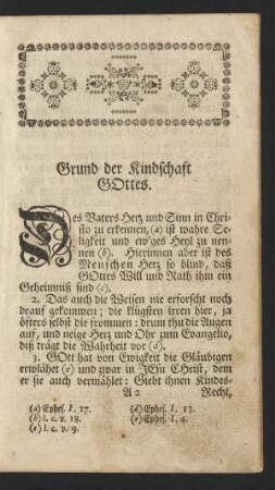 Grund der Kindschaft Gottes.