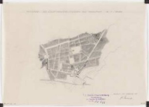 Planungsvorschlag Potsdam: Lageplan der Hauptverkehrsstraßen der Innenstadt 1:15000