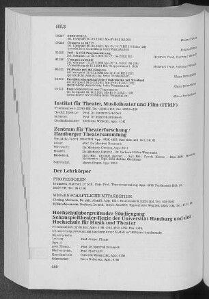 Zentrum für Theaterforschung / Hamburger Theatersammlung