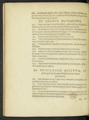 De Privilegiis Militum, Et praecipue de iis quae ad actus inter vivos pertinent.