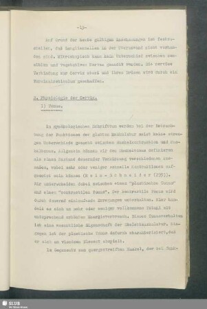 B. Physiologie der Cervix