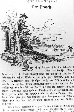 Dresden-Leutewitz. Leutewitzer Windmühle, Illustration aus: Der Windmüller von Leutewitz von Arno Hock, 1918