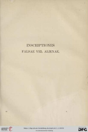 Inscriptiones falsae vel alienae