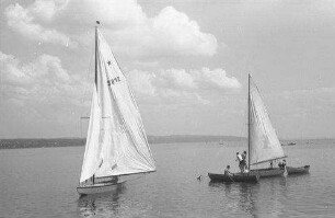 Unterschondorf: Seegelboote auf dem Ammersee