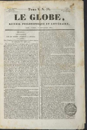 1827, 74: Heft