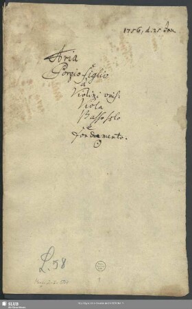 Porgio figlio il destra e d'il core - Mus.2-F-507 : B, strings, bc