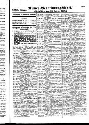 1385.Ausgabe. Mittwoch, 28. Februar 1917