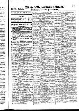 1385.Ausgabe. Mittwoch, 28. Februar 1917