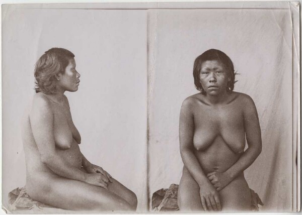 Type photograph of the Kayapó Nóin (wife of Bepére)