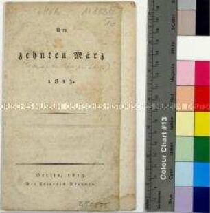 Am zehnten März 1813
