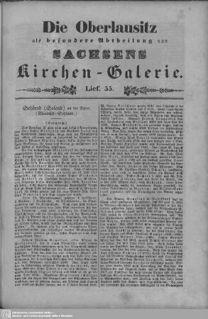 Sohland an der Spree (Beschluß), Rosenthal, Crostau : 55. Lieferung