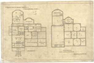 Billing, Hermann; Baden-Baden; Kunsthalle - Grundriss EG; Grundriss Hauptgeschoss