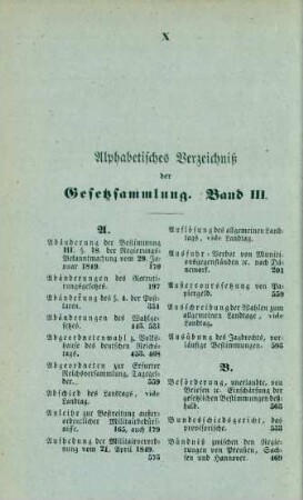 Alphabetisches Verzeichniß