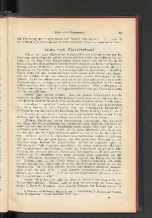 Islam oder Christentum?