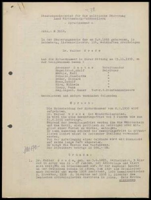 Wrede, Walter, Dr.